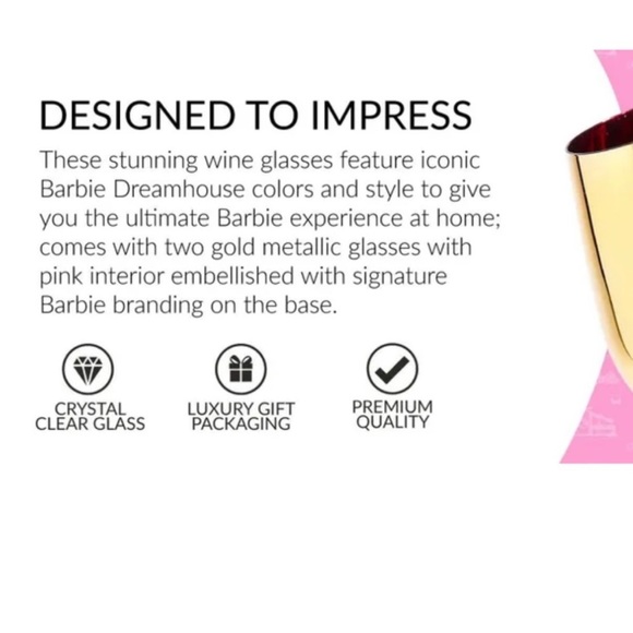 NEW Barbie Wine Glasses - Picture 6 of 6